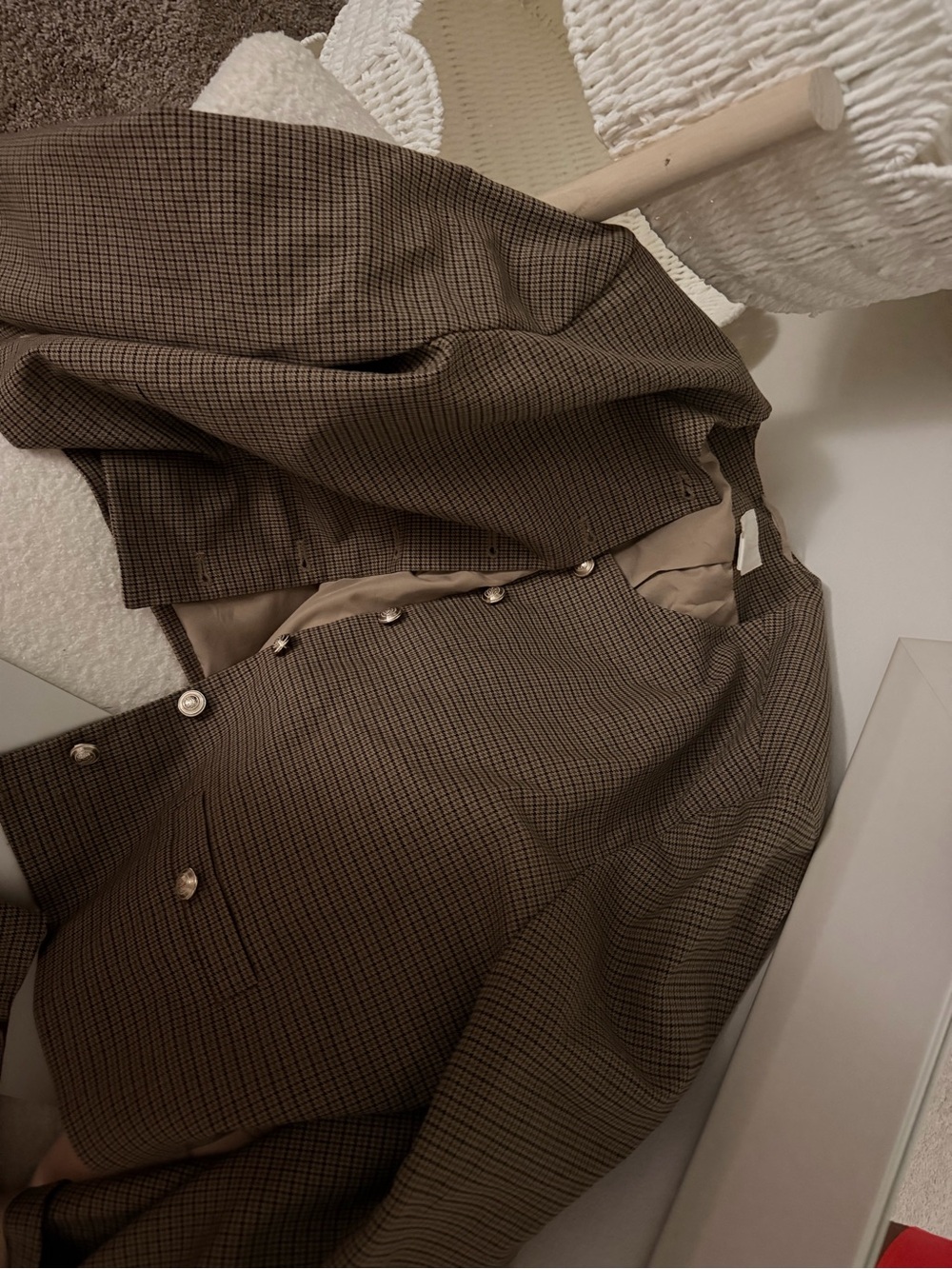 Brown Micro-Check Blazer